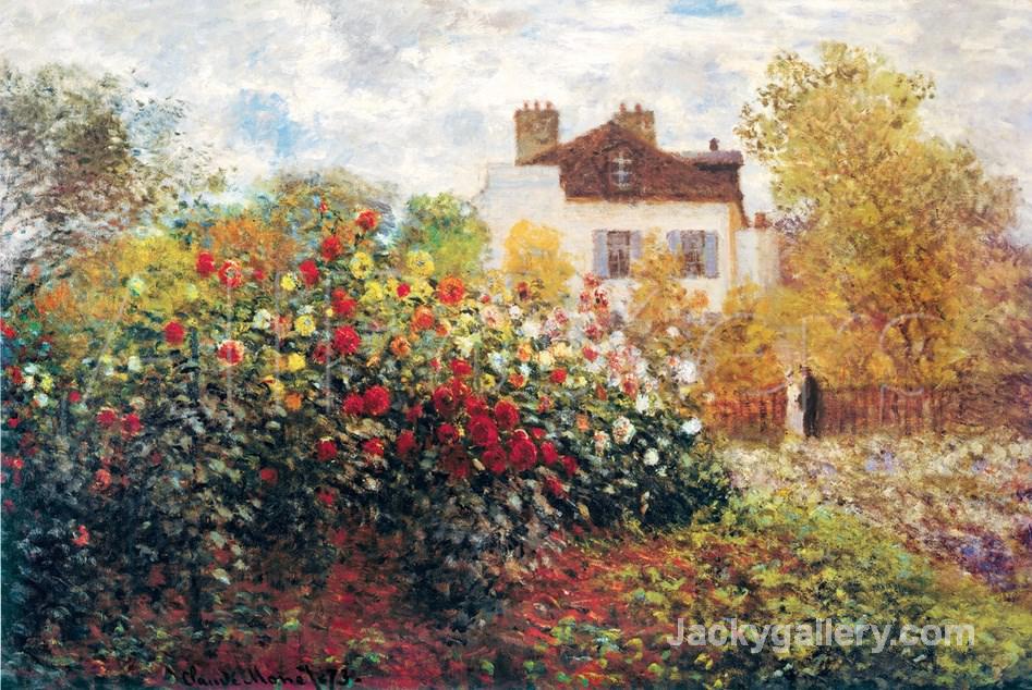 The Artists Garden by Claude Monet paintings reproduction